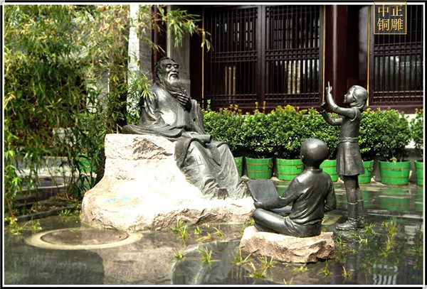 孔子教學銅像