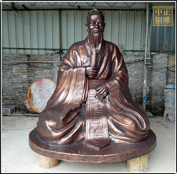 大型銅孔子坐像