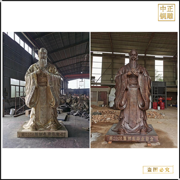 鑄造大型銅質孔子雕塑